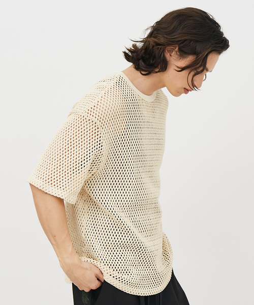 Revo.(レボ)の「【Revo.レボ】コットンメッシュTシャツ/レイヤードTee/ユニセックス(Tシャツ/カットソー・メンズ・ホワイト・M/L)」の9枚目の写真