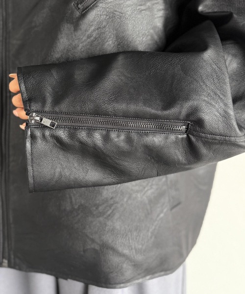 Java（ジャバ）の「《JaVaジャバコラボ》こなれ感、爆上がり。フェイクレザーライダースジャケット（ライダースジャケット・メンズ・ブラック・LARGE/MEDIUM/X-LARGE）」の22枚目の写真