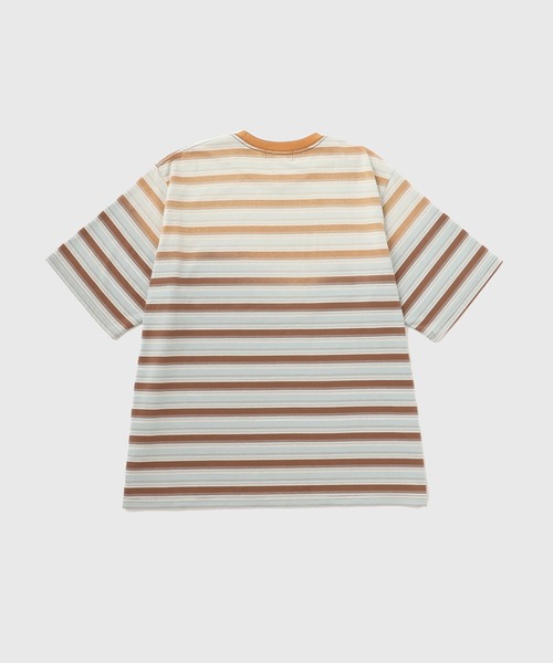 ADAM ET ROPE'（アダムエロペ）の「フェード加工 ハーフスリーブ ボーダー Tシャツ（Tシャツ/カットソー・メンズ・サックスブルー/ブラック系その他3・M/L）」の7枚目の写真