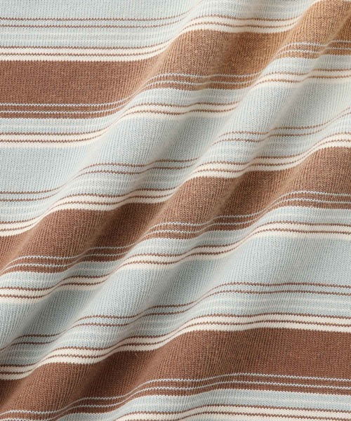 ADAM ET ROPE'（アダムエロペ）の「フェード加工 ハーフスリーブ ボーダー Tシャツ（Tシャツ/カットソー・メンズ・サックスブルー/ブラック系その他3・M/L）」の8枚目の写真