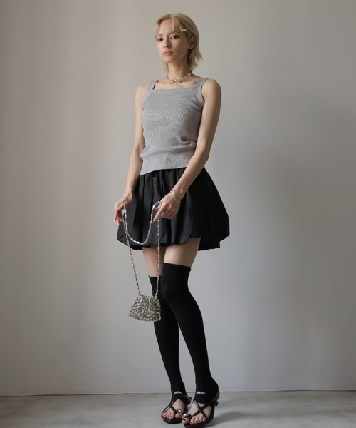 Ulysses（ユリシス）の「【インナーパンツ付き】バレエコアバルーンミニスカート/スカパン（スカート・レディース・ホワイト/ブラック・F）」の3枚目の写真