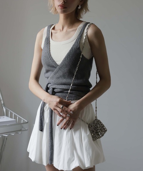 Ulysses（ユリシス）の「【インナーパンツ付き】バレエコアバルーンミニスカート/スカパン（スカート・レディース・ホワイト/ブラック・F）」の9枚目の写真