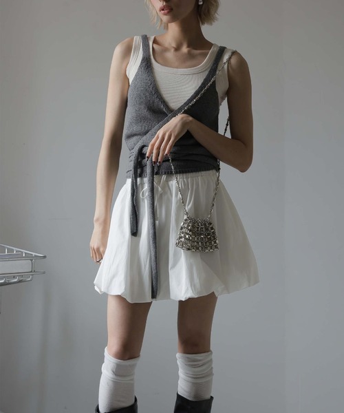 Ulysses（ユリシス）の「【インナーパンツ付き】バレエコアバルーンミニスカート/スカパン（スカート・レディース・ホワイト/ブラック・F）」の13枚目の写真