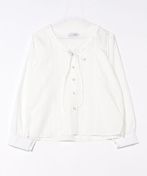 urge:(アージコロン )の「【URGE:】フリル襟 リボン 長袖 ブラウス(シャツ/ブラウス・レディース・ホワイト・SMALL/MEDIUM/LARGE/X-LARGE)」の6枚目の写真