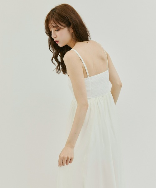 Olu.（オルドット）の「シフォンサーキュラーワンピース（ドレス・レディース・アイボリー/ブルーグレー/スモークピンク・0/1）」の15枚目の写真