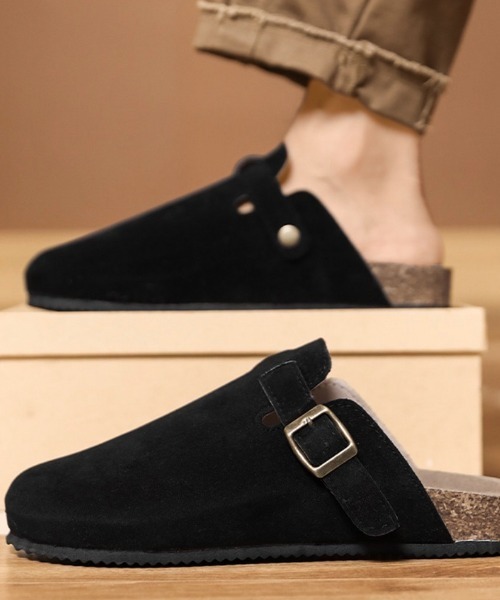 link lot（リンクロット）の「シンプルクロッグサンダル フェイクスエード（サンダル・メンズ・キャメル/ベージュ/ブラック・L/M）」の12枚目の写真