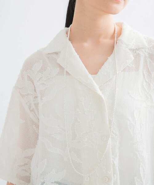 URBAN RESEARCH（アーバンリサーチ）の「カラミジャガードショートシャツ（シャツ/ブラウス・レディース・ブラック/オフホワイト・FREE）」の10枚目の写真