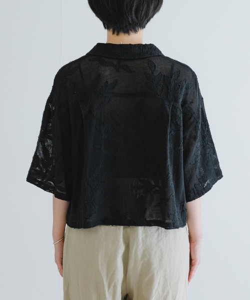 URBAN RESEARCH（アーバンリサーチ）の「カラミジャガードショートシャツ（シャツ/ブラウス・レディース・ブラック/オフホワイト・FREE）」の19枚目の写真