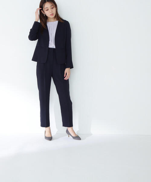 セール】◇ドビーツイル SETUP ノーカラージャケット（ノー