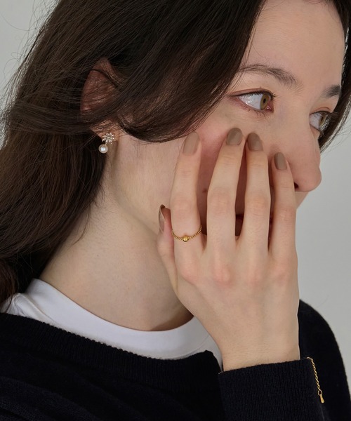 Phoebe（フィービィー）の「【金属アレルギー対応】ワンドロップメタルチェーンリング/サージカルステンレス（リング・レディース・イエローゴールド・FREE）」の10枚目の写真