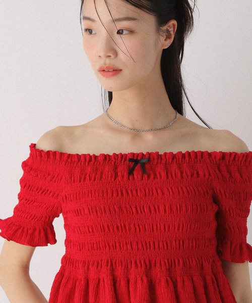 タグ付き新品　yori　シャーベットフリルカットソー　サーモンピンク シャーベットフリルカットソー | all item| yori
