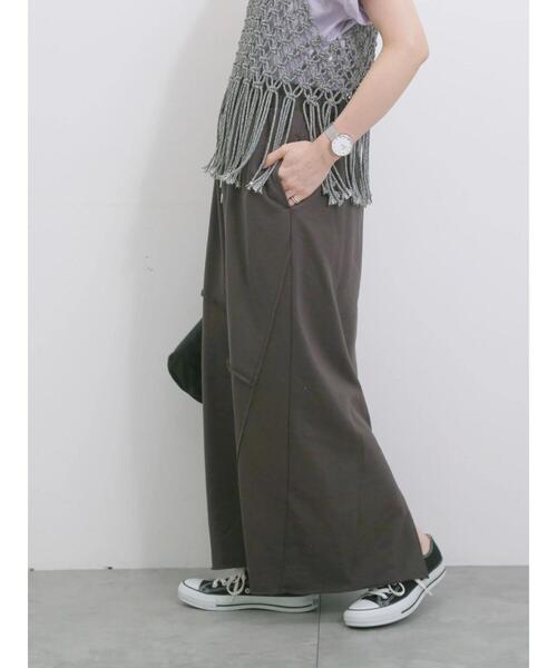 Samansa Mos2 blue（サマンサモスモスブルー）の「◎裏毛切替ナロースカート（スカート・レディース・トップグレー/チャコールグレー/オフホワイト・F）」の15枚目の写真