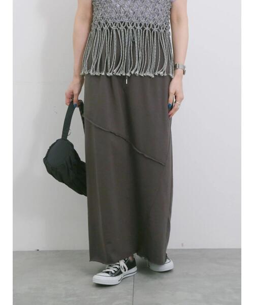 Samansa Mos2 blue（サマンサモスモスブルー）の「◎裏毛切替ナロースカート（スカート・レディース・トップグレー/チャコールグレー/オフホワイト・F）」の17枚目の写真