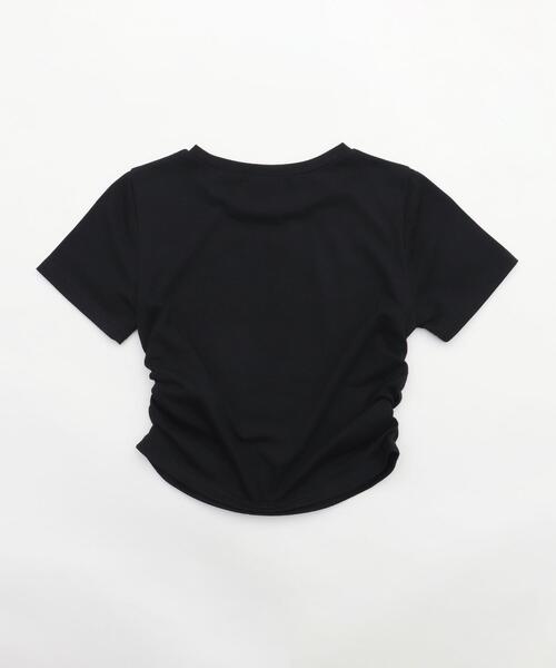 dispark（ディスパーク）の「DISPARK/ゴシックロゴサイドギャザーピチT（Tシャツ/カットソー・レディース・ブラック/ホワイト・FREE）」の17枚目の写真