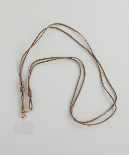 DISCOAT（ディスコート）の「ノットWコードストラップ（スマホグッズ・レディース・ブラック/ブラウン/ブロンズ/アイボリー・FREE）」の3枚目の写真