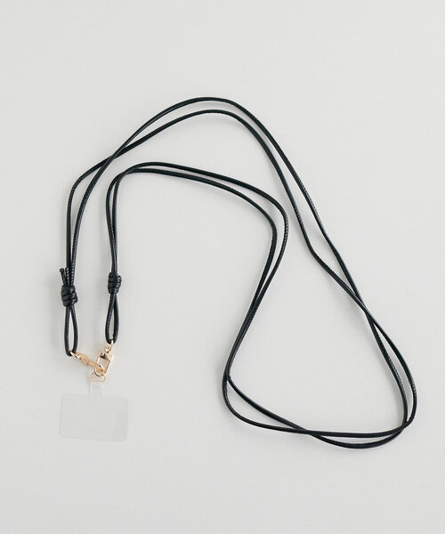 DISCOAT（ディスコート）の「ノットWコードストラップ（スマホグッズ・レディース・ブラック/ブラウン/ブロンズ/アイボリー・FREE）」の2枚目の写真