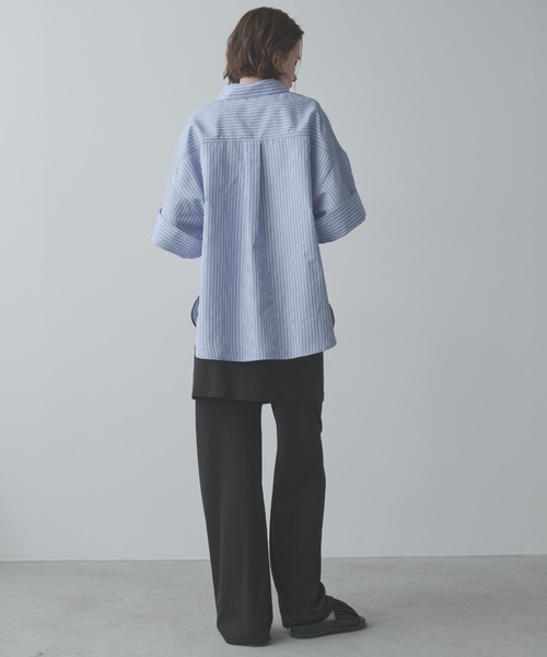 Aunt Marie's（アントマリーズ）の「カットリブレイヤードイージーパンツ（その他パンツ・レディース・モカ/ブラック・FREE/MT）」の6枚目の写真