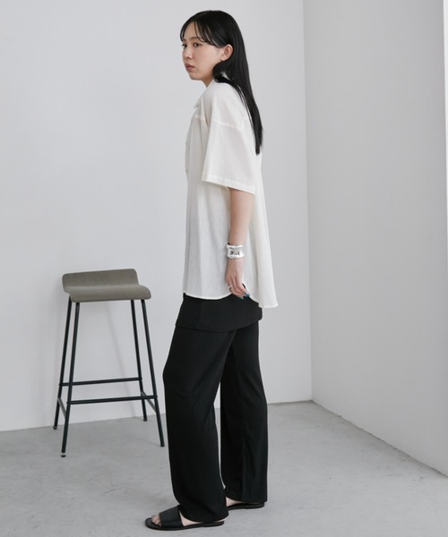 Aunt Marie's（アントマリーズ）の「カットリブレイヤードイージーパンツ（その他パンツ・レディース・モカ/ブラック・FREE/MT）」の16枚目の写真