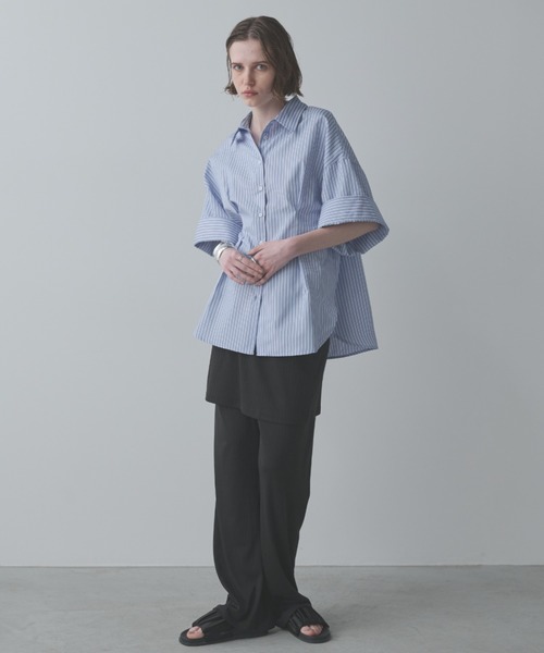 Aunt Marie's（アントマリーズ）の「カットリブレイヤードイージーパンツ（その他パンツ・レディース・モカ/ブラック・FREE/MT）」の8枚目の写真