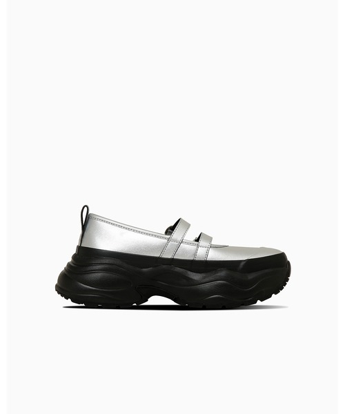 CONVERSE ALL STAR(コンバースオールスター)の「ALL STAR SURGETRAINER MJ ST OX / オールスター サージトレーナー MJ ST OX(バレエシューズ・レディース・シルバー×ブラック・5.5/5/4.5/4/3.5/3/7.5/7/6.5)」の4枚目の写真