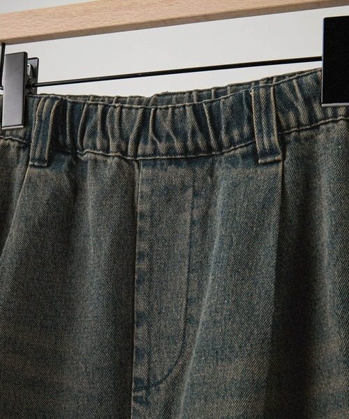 Alfred Alex(アルフレッドアレックス)の「【Alfred Alex】ヴィンテージ加工 サイドライン ハーフデニムパンツ(その他パンツ・メンズ・インディゴブルー/ブラック/グレー・S/M/L)」の10枚目の写真