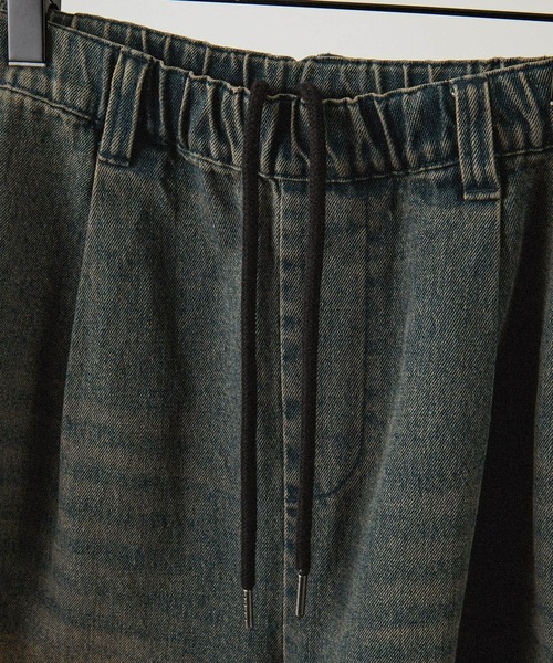 Alfred Alex(アルフレッドアレックス)の「【Alfred Alex】ヴィンテージ加工 サイドライン ハーフデニムパンツ(その他パンツ・メンズ・インディゴブルー/ブラック/グレー・S/M/L)」の11枚目の写真