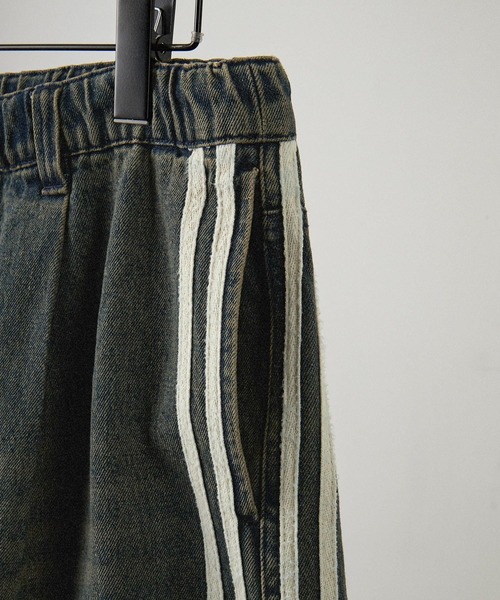 Alfred Alex(アルフレッドアレックス)の「【Alfred Alex】ヴィンテージ加工 サイドライン ハーフデニムパンツ(その他パンツ・メンズ・インディゴブルー/ブラック/グレー・S/M/L)」の13枚目の写真