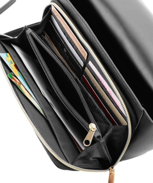 Legato Largo(レガートラルゴ)の「Legato Largo レガートラルゴ 軽量ボンディング お財布ショルダー LG-P0113(ショルダーバッグ・レディース・キャメル/ライトグレー/イエロー/ブラック/グレイッシュベージュ/アイボリー/オリーブ・FREE)」の13枚目の写真