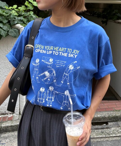CIAOPANIC TYPY（チャオパニックティピー）の「【UNISEX】ラジオ体操TEE（Tシャツ/カットソー・レディース・ホワイト/グレー/ブルー・MEDIUM/LARGE）」の10枚目の写真