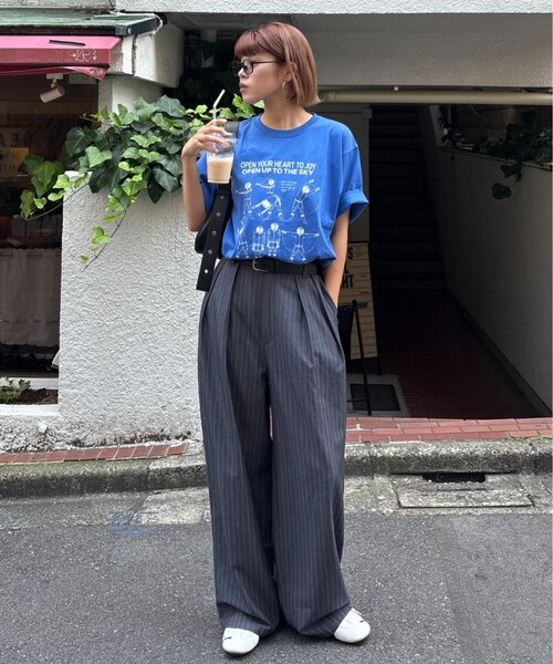 CIAOPANIC TYPY（チャオパニックティピー）の「【UNISEX】ラジオ体操TEE（Tシャツ/カットソー・レディース・ホワイト/グレー/ブルー・MEDIUM/LARGE）」の11枚目の写真