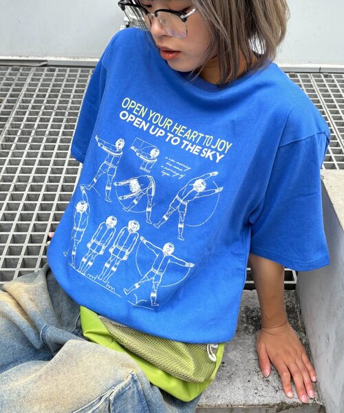 CIAOPANIC TYPY（チャオパニックティピー）の「【UNISEX】ラジオ体操TEE（Tシャツ/カットソー・レディース・ホワイト/グレー/ブルー・MEDIUM/LARGE）」の15枚目の写真