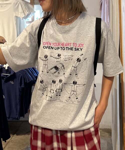CIAOPANIC TYPY（チャオパニックティピー）の「【UNISEX】ラジオ体操TEE（Tシャツ/カットソー・レディース・ホワイト/グレー/ブルー・MEDIUM/LARGE）」の6枚目の写真