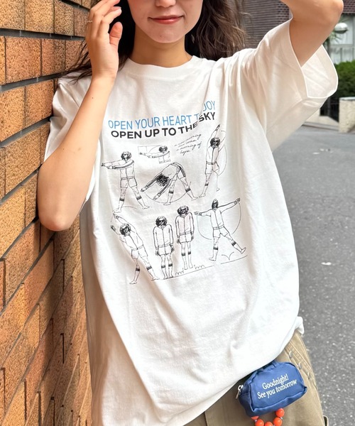 CIAOPANIC TYPY（チャオパニックティピー）の「【UNISEX】ラジオ体操TEE（Tシャツ/カットソー・レディース・ホワイト/グレー/ブルー・MEDIUM/LARGE）」の7枚目の写真