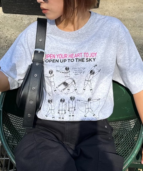 CIAOPANIC TYPY（チャオパニックティピー）の「【UNISEX】ラジオ体操TEE（Tシャツ/カットソー・レディース・ホワイト/グレー/ブルー・MEDIUM/LARGE）」の8枚目の写真