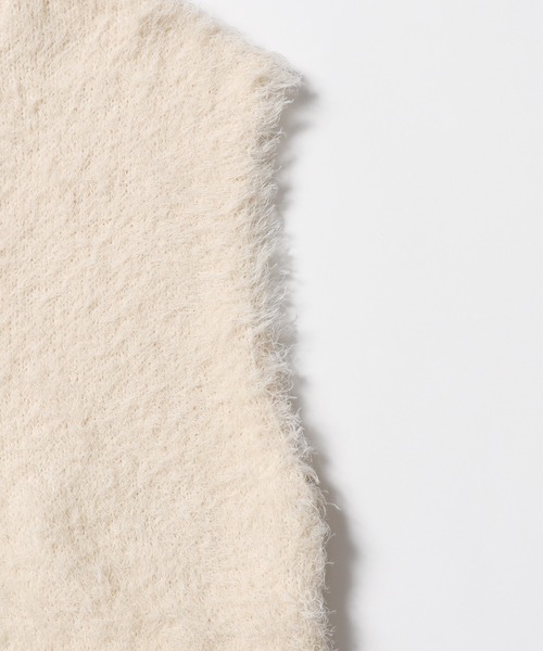 ESLOW(エスロー)の「▲ESLOW/エスロー FUR VEST ファーベスト(ニット/セーター・レディース・ホワイト・FREE)」の9枚目の写真