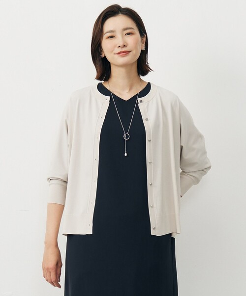 J.PRESS(ジェイプレス)の「【洗える】レーヨンストレッチ カーディガン(カーディガン/ボレロ・レディース・ブラック系/スカイブルー系/ベージュ系・T13/T15)」の3枚目の写真