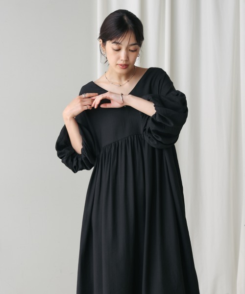 Bou Jeloud（ブージュルード）の「袖バルーンワンピース（ワンピース・レディース・ベージュ/ブラウン/ブラック・FREE）」の6枚目の写真