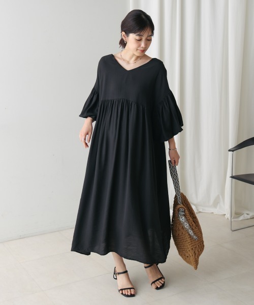 Bou Jeloud（ブージュルード）の「袖バルーンワンピース（ワンピース・レディース・ベージュ/ブラウン/ブラック・FREE）」の7枚目の写真