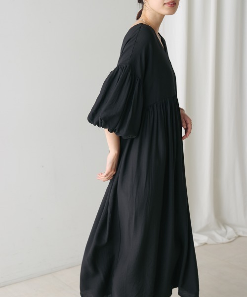 Bou Jeloud（ブージュルード）の「袖バルーンワンピース（ワンピース・レディース・ベージュ/ブラウン/ブラック・FREE）」の9枚目の写真