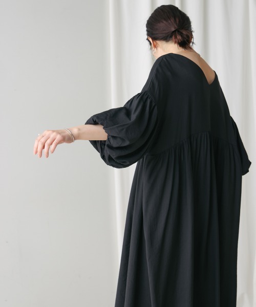 Bou Jeloud（ブージュルード）の「袖バルーンワンピース（ワンピース・レディース・ベージュ/ブラウン/ブラック・FREE）」の11枚目の写真