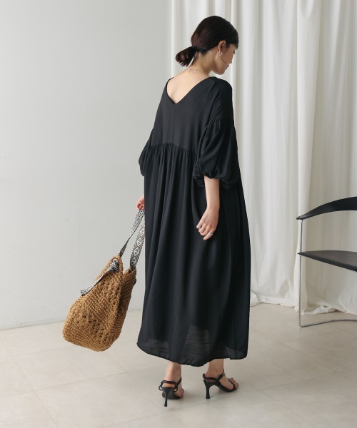 Bou Jeloud（ブージュルード）の「袖バルーンワンピース（ワンピース・レディース・ベージュ/ブラウン/ブラック・FREE）」の12枚目の写真