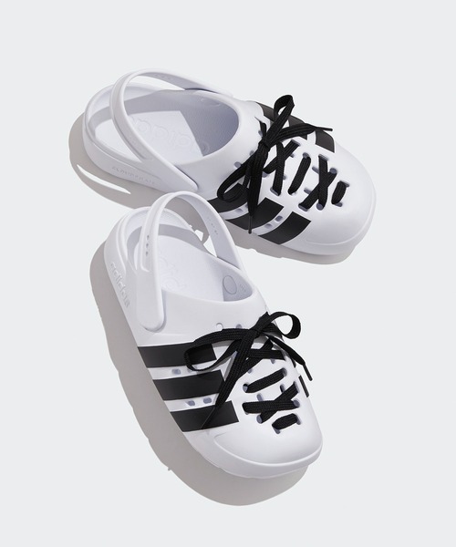 adidas(アディダス)の「アディレッタ クロッグ ADILETTE CLOG LACE U / ミュールスニーカー / アディダス adidas(サンダル・レディース・ブラック/ホワイト/ホワイト系その他・23.5cm/24.5cm/25.5cm/26.5cm/27.5cm/28.5cm/22.5cm)」の5枚目の写真