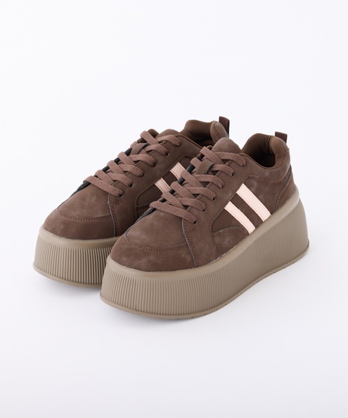 one after another NICE CLAUP（ワンアフターアナザーナイスクラップ）の「【新色追加】リボンカスタムスニーカー（スニーカー・レディース・ダークブラウン/ホワイト/アイボリー・S/M/L）」の9枚目の写真