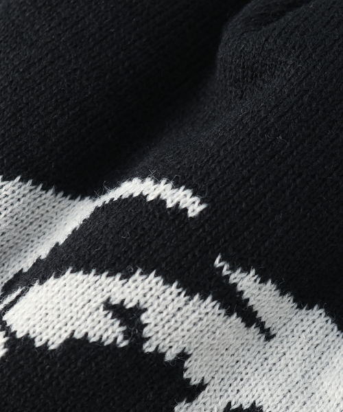 LMCの「LMC / エルエムシー OVAL GLOBE BEANIE(ニットキャップ/ビーニー・メンズ・ブラック/ホワイト系その他・FREE)」の4枚目の写真