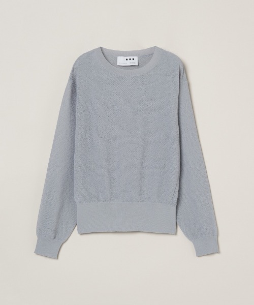 three dots(スリードッツ)の「Shimmer sweater mesh top(ニット/セーター・レディース・グレー/ブラック/ホワイト・SMALL)」の3枚目の写真