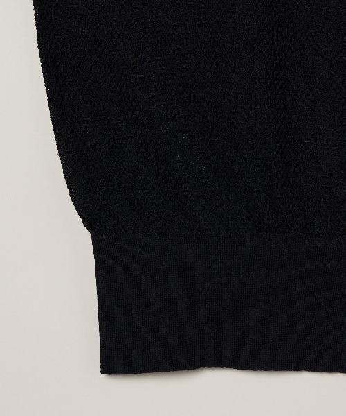three dots(スリードッツ)の「Shimmer sweater mesh top(ニット/セーター・レディース・グレー/ブラック/ホワイト・SMALL)」の8枚目の写真