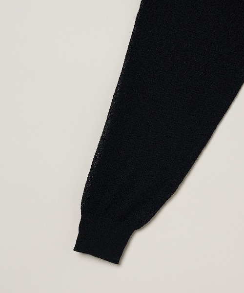 three dots(スリードッツ)の「Shimmer sweater mesh top(ニット/セーター・レディース・グレー/ブラック/ホワイト・SMALL)」の7枚目の写真