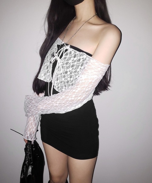 me+em select（ミームセレクト）の「【 ２color 】サイドシャーリングタイトリブミニワンピース ／ side shirring tight rib mini onepiece（ワンピース・レディース・グレー/ブラック・FREE）」の16枚目の写真