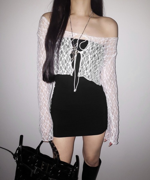 me+em select（ミームセレクト）の「【 ２color 】サイドシャーリングタイトリブミニワンピース ／ side shirring tight rib mini onepiece（ワンピース・レディース・グレー/ブラック・FREE）」の20枚目の写真