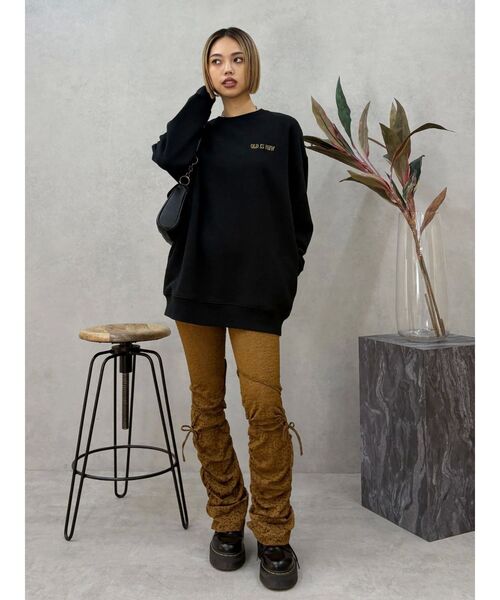 EVRIS（エヴリス）の「レースギャザーフレアレギンス（その他パンツ・レディース・ホワイト/ブラック/ブラウン・FREE）」の12枚目の写真